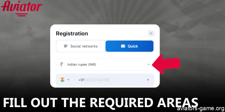 Enter all the required information to complete your Aviator registration.