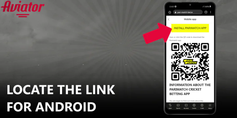 Look for the dedicated link to the Aviator Android application.