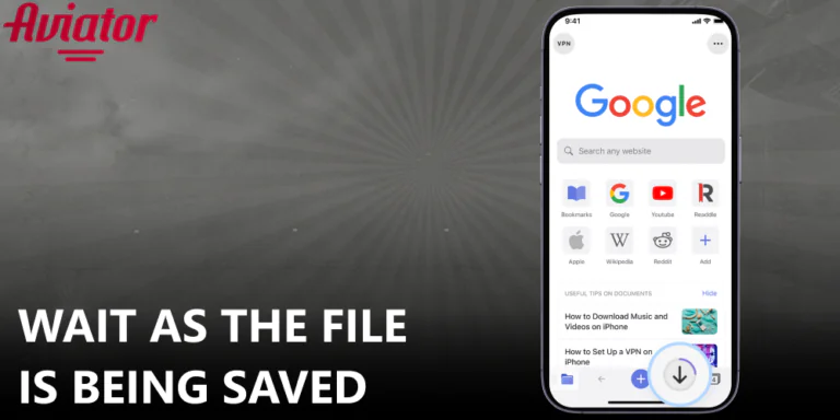 Allow the Aviator setup file to finish saving to your iOS device.